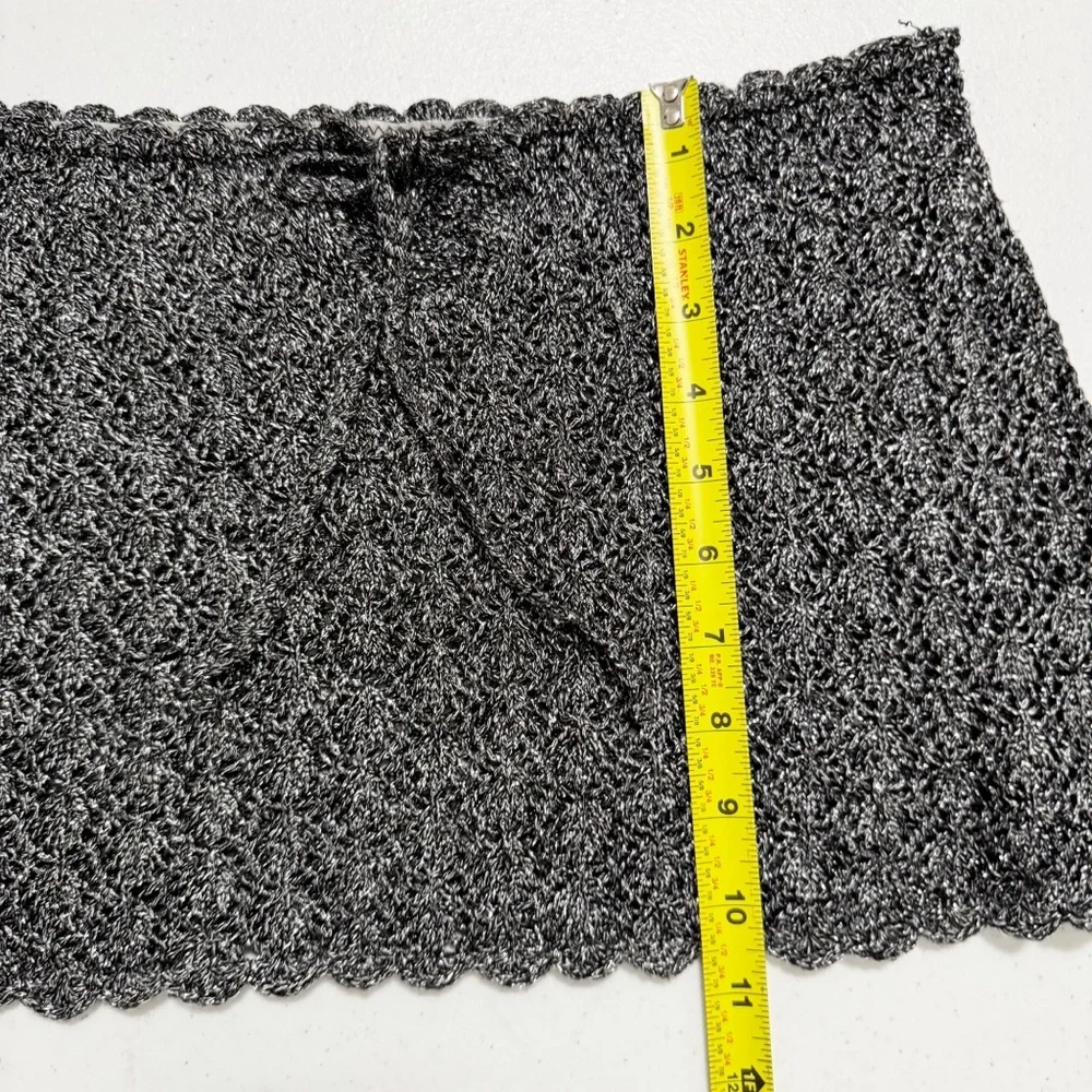 BECCA Metallic Crochet Bikini Bottom And Skirt